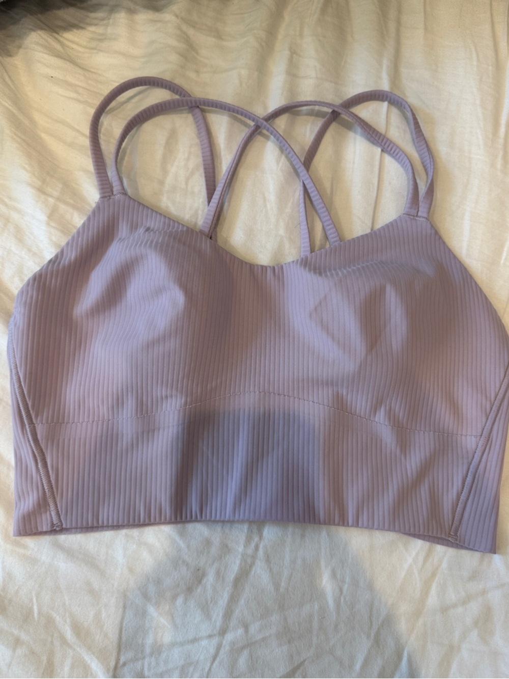 lululemon athletica Lavender Ribbed Strappy Sports Bra